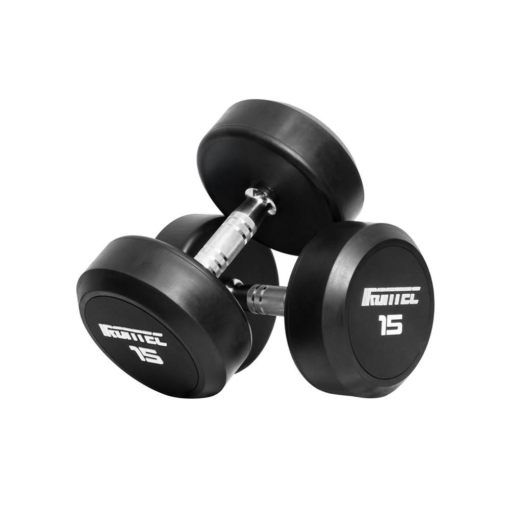 ดัมเบลทรงกลมหุ้มยาง IRONTEC 15 กก. (2 ชิ้น)