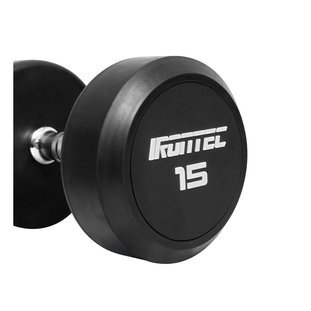 ดัมเบลทรงกลมหุ้มยาง IRONTEC 15 กก. (2 ชิ้น)