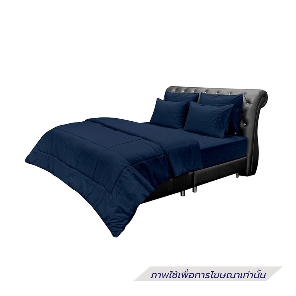 ชุดผ้าปูที่นอน 6 ฟุต (ชุด 6 ชิ้น) PICASSO SMILE สี NAVY BLUE