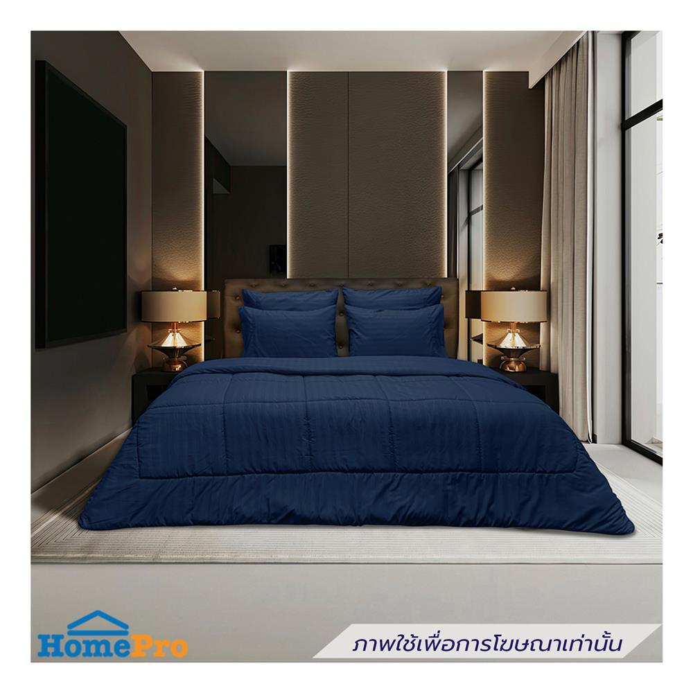 ชุดผ้าปูที่นอน 6 ฟุต (ชุด 6 ชิ้น) PICASSO SMILE สี NAVY BLUE