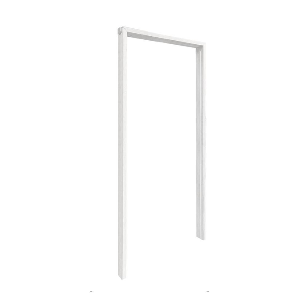 วงกบประตูไม้เนื้อแข็ง N999 80x200 ซม. สีขาว