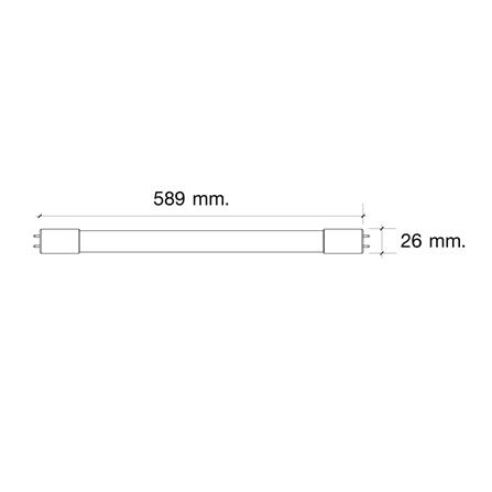 หลอด LED HI-TEK T8 ECO DE 9 วัตต์ DAYLIGHT G13_5