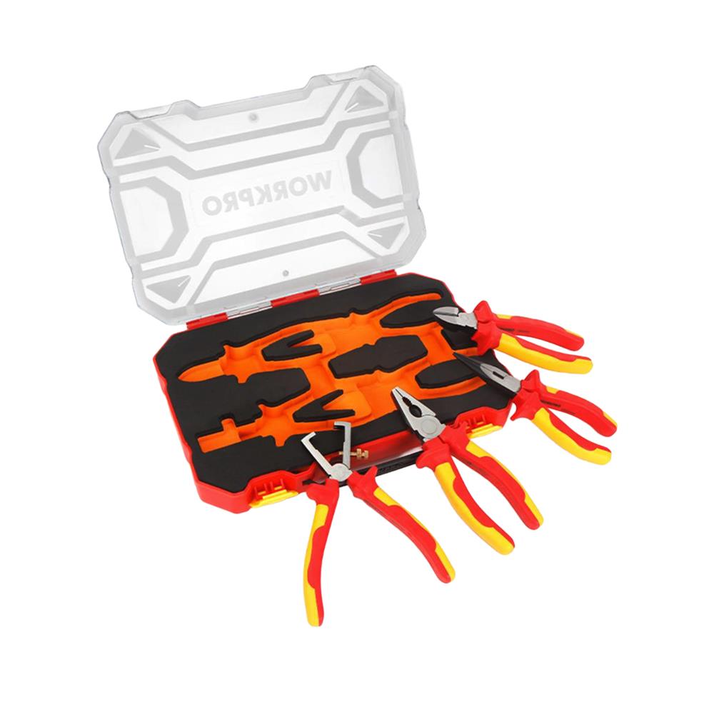 ชุดคีมปอกสายไฟหุ้มฉนวน WORKPRO WP204703 (ชุด 4 ชิ้น)