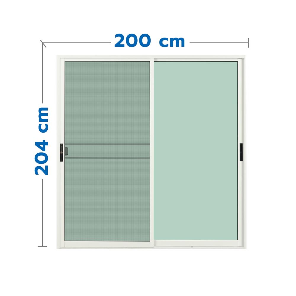 ประตูบานเลื่อน อะลูมิเนียม S-S KPA KPA111 200x204 ซม. สีขาว