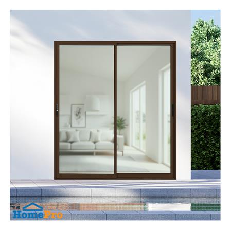 ประตูบานเลื่อน อะลูมิเนียม S-S มุ้ง KPA KPA132 180x204 ซม. สีชา_1