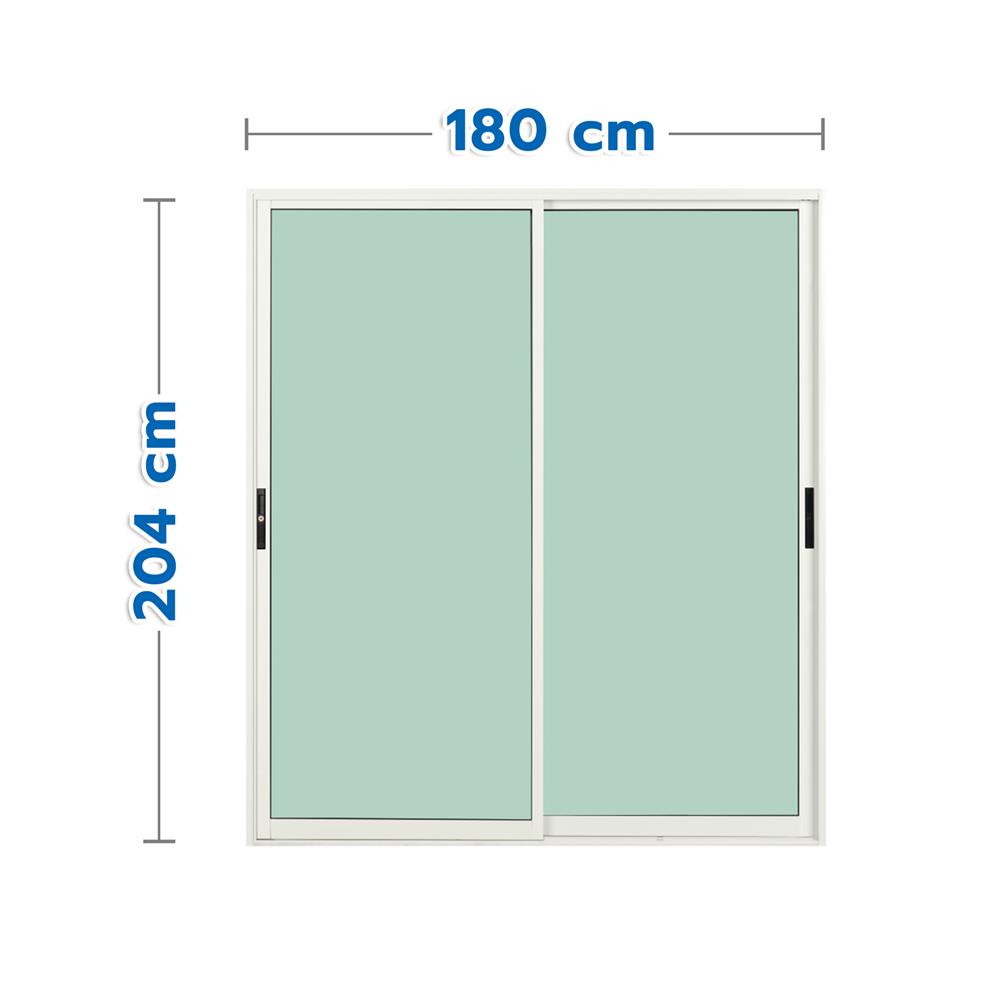 ประตูบานเลื่อน อะลูมิเนียม S-S มุ้ง KPA KPA111 180x204 ซม. สีขาว
