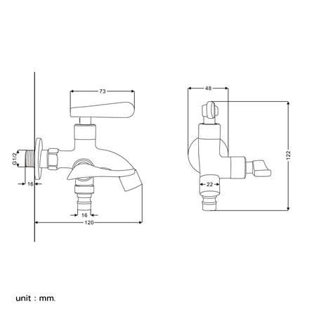 ก๊อกล้างพื้น RASLAND RA A126-A8899-BK สีดำ_11