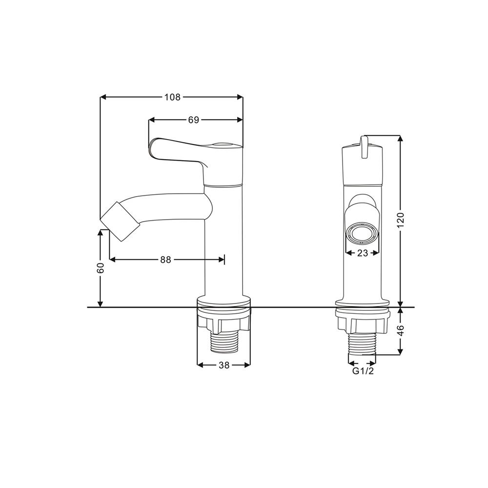 ก๊อกอ่างล้างหน้า BEN BN A121-A6767
