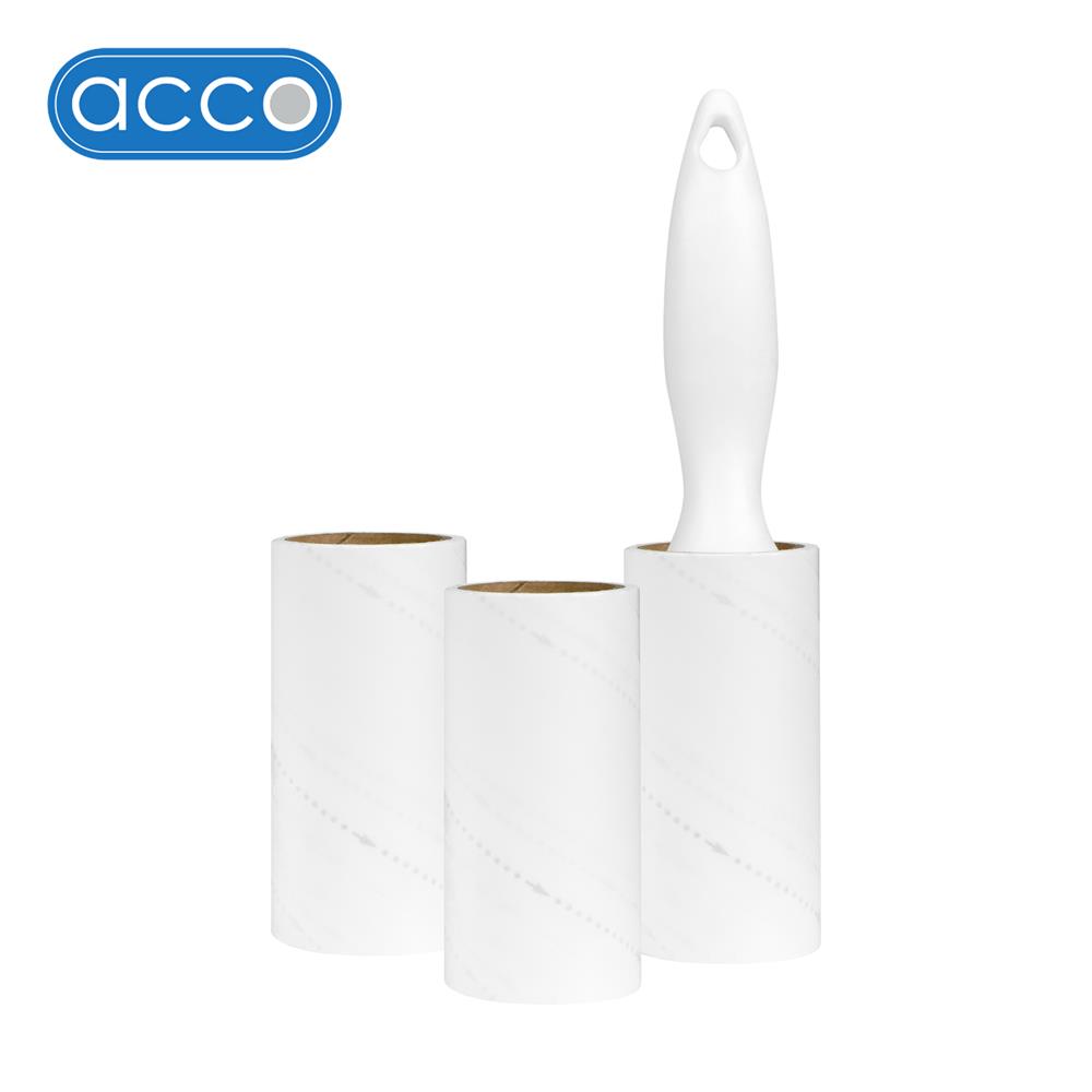 ลูกกลิ้งขจัดฝุ่นด้ามสั้น 10 ซม. พร้อมรีฟีลกระดาษกาว ACCO NAMI 60 แผ่น (2 ม้วน)