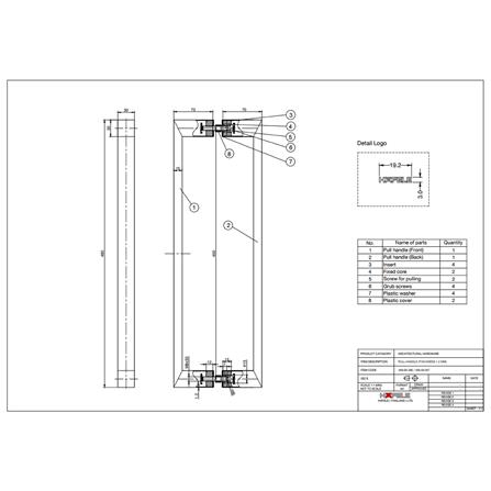 มือจับดึงประตู HAFELE 499.68.066 19 นิ้ว สเตนเลส_4