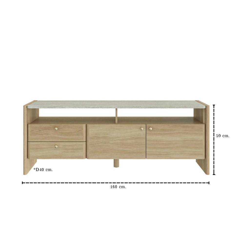 ตู้วางทีวี SB FURNITURE VELIN 19250567 160 ซม. สีวัลเลย์โอ๊ค