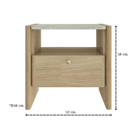 ตู้ข้างเตียง SB FURNITURE VELIN 19250566 52 ซม. สี VALLEY OAK_3