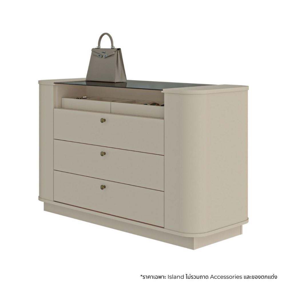 ตู้ลิ้นชัก SB FURNITURE CURVIA 19249303 127 ซม. สีพาสเทล่า ครีม
