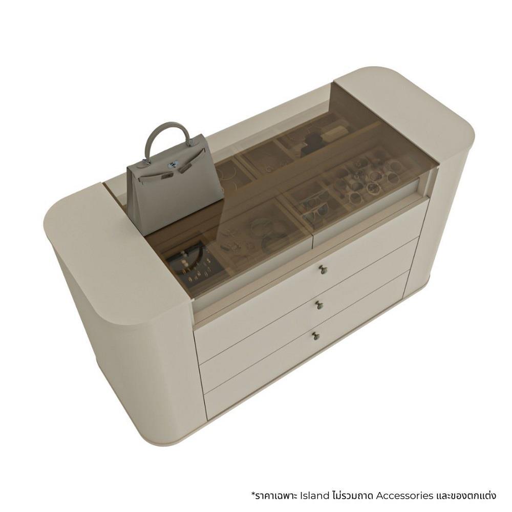 ตู้ลิ้นชัก SB FURNITURE CURVIA 19249303 127 ซม. สีพาสเทล่า ครีม