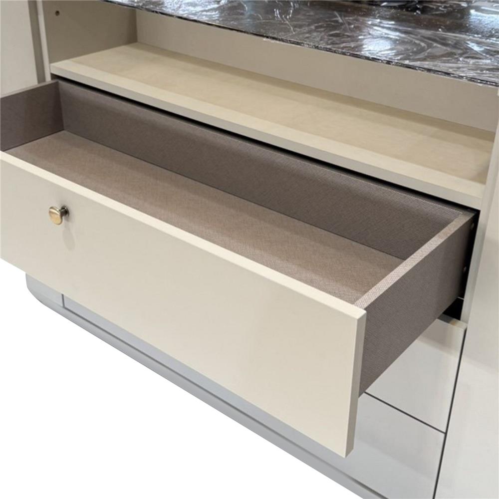 ตู้ลิ้นชัก SB FURNITURE CURVIA 19249303 127 ซม. สีพาสเทล่า ครีม