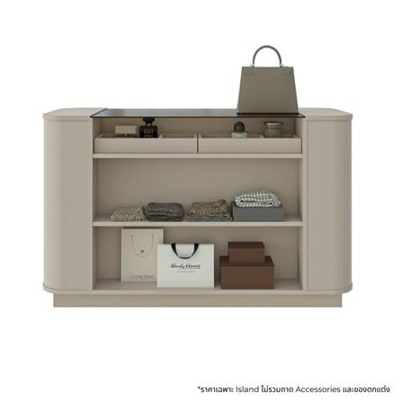 ตู้ลิ้นชัก SB FURNITURE CURVIA 19249303 127 ซม. สีพาสเทล่า ครีม_2