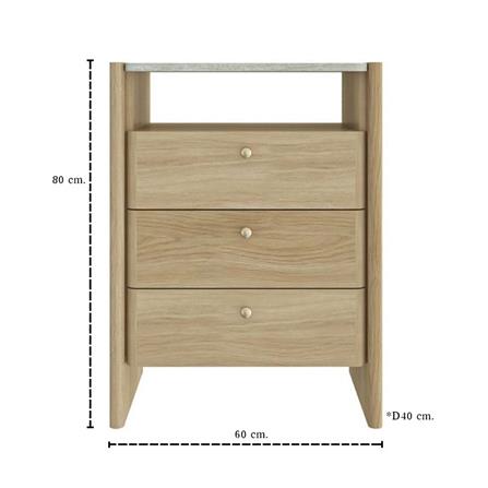 ตู้ลิ้นชัก SB FURNITURE VELIN 19250568 60 ซม. สีวัลเลย์โอ๊ค_4