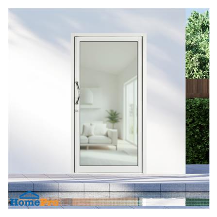 ประตูบานสวิงเดี่ยว อะลูมิเนียม KPA 110x205 ซม. สีขาว_1