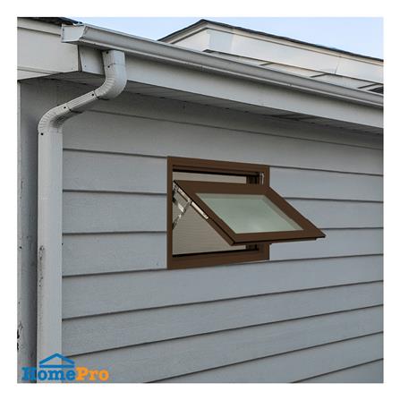 หน้าต่างบานกระทุ้ง อะลูมิเนียม มุ้ง KPA 60x40 ซม. สีชา_1