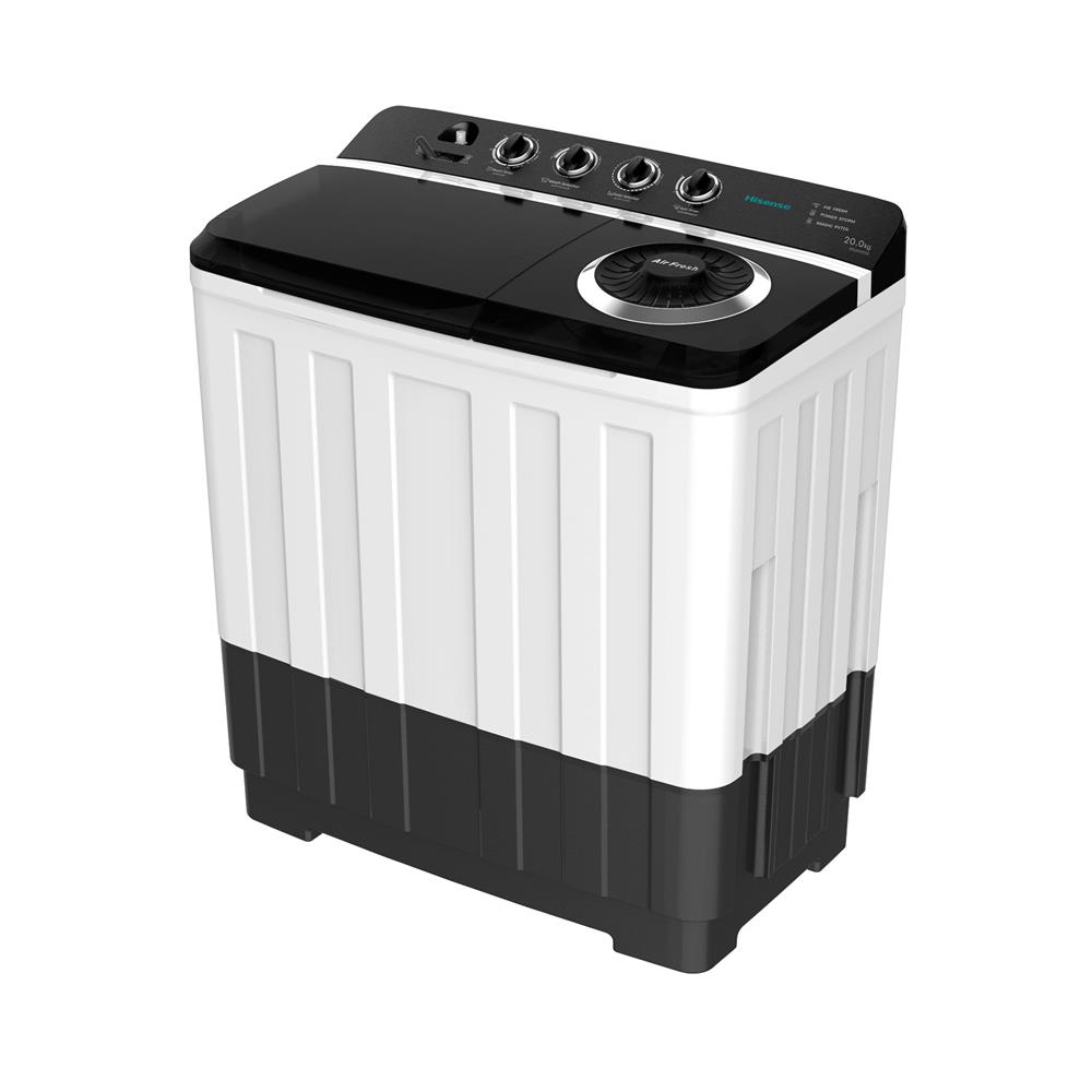 เครื่องซักผ้า 2 ถัง HISENSE WS200D10 20 กก. สีขาว-ดำ