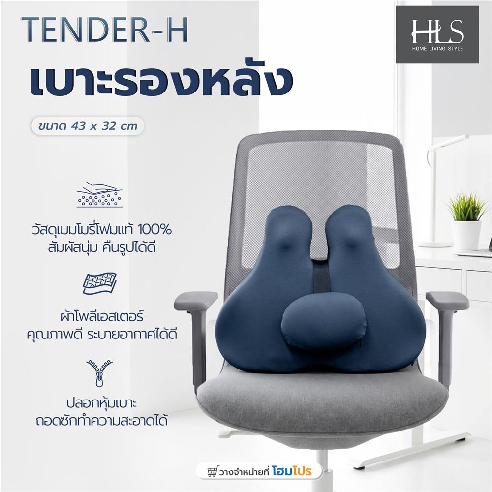 เบาะรองหลัง HOME LIVING STYLE TENDER-H 16.5x12 นิ้ว สีน้ำเงิน