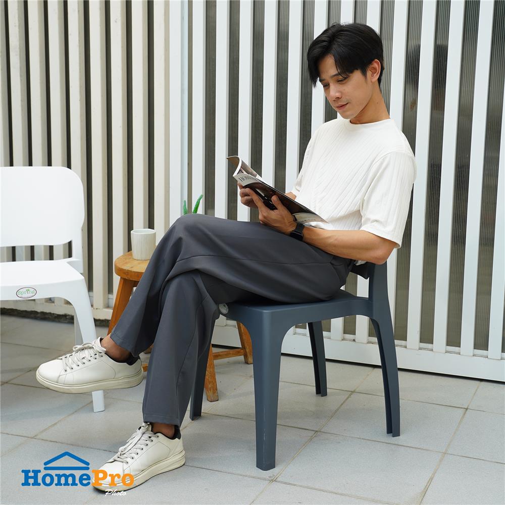 เก้าอี้พลาสติก SPRING SOVA สี CHARCOAL