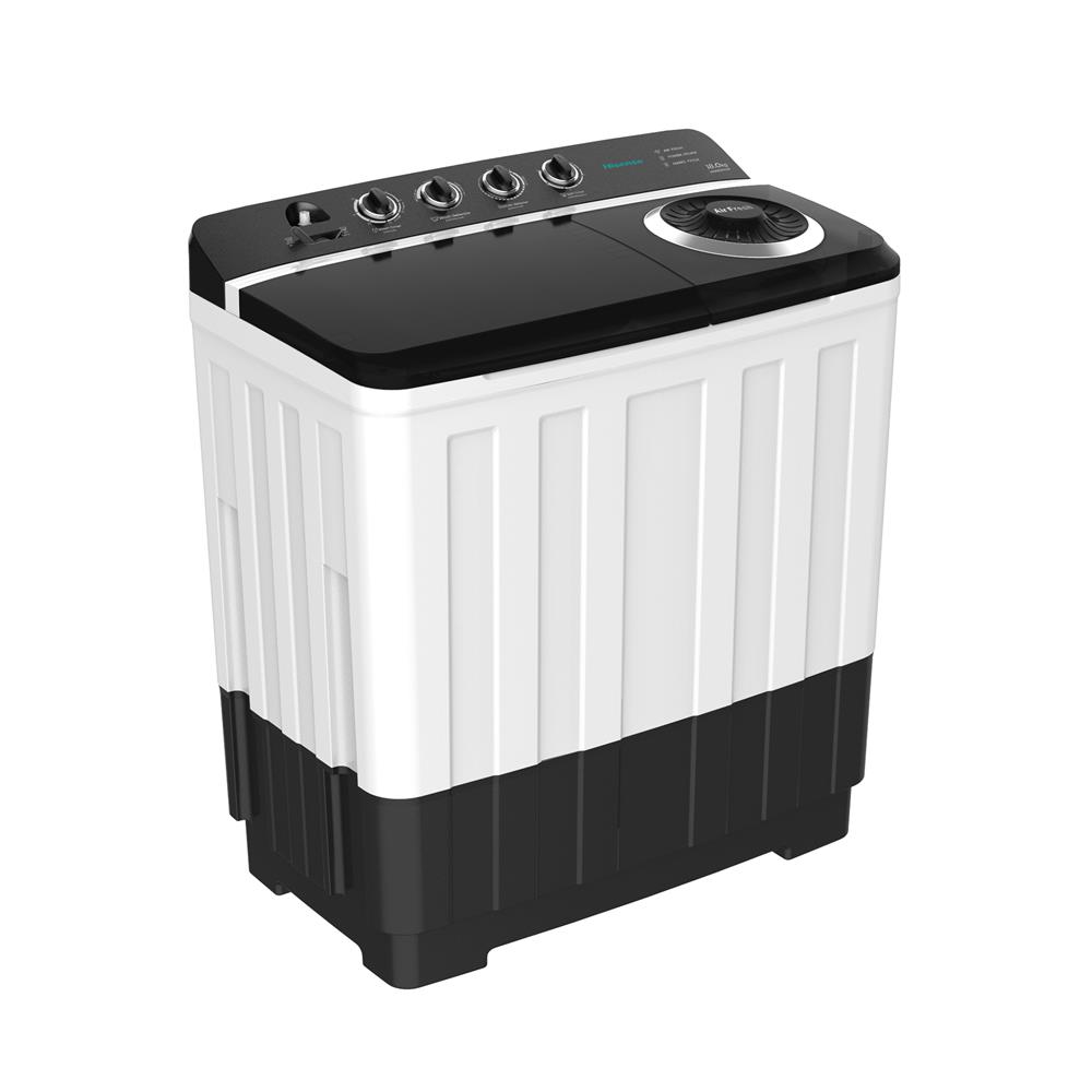 เครื่องซักผ้า 2 ถัง HISENSE WSRB1813UB 18 กก. สีขาว-ดำ