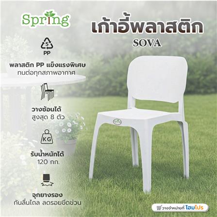 เก้าอี้พลาสติก SPRING SOVA สีขาว_4