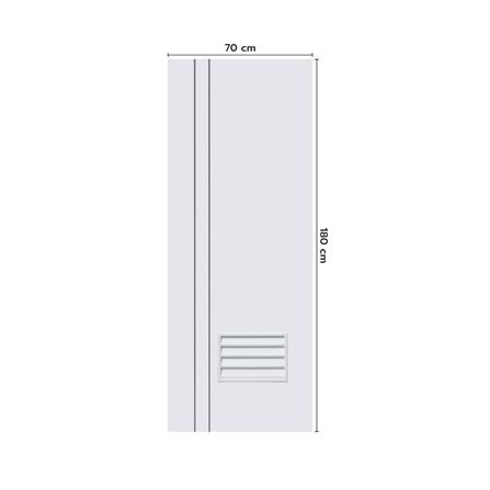 ประตูห้องน้ำ UPVC ไม่เจาะลูกบิด ECO-DOOR PG2 มีเกล็ด เซาะร่อง 70x180 ซม. สีขาว_3