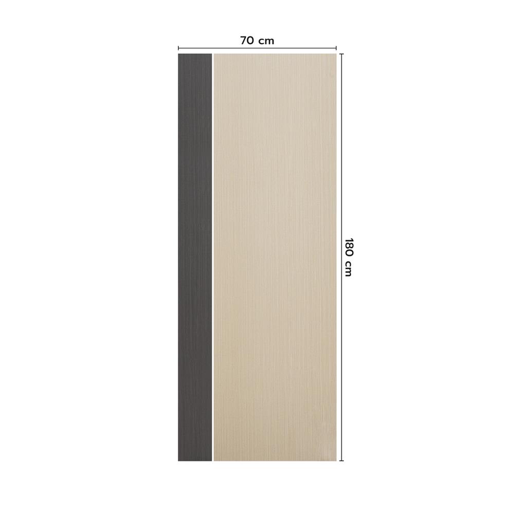 ประตูห้องน้ำ UPVC ไม่เจาะลูกบิด ECO-DOOR PD1 เซาะร่อง 70x180 ซม. สีครีม ทูโทน