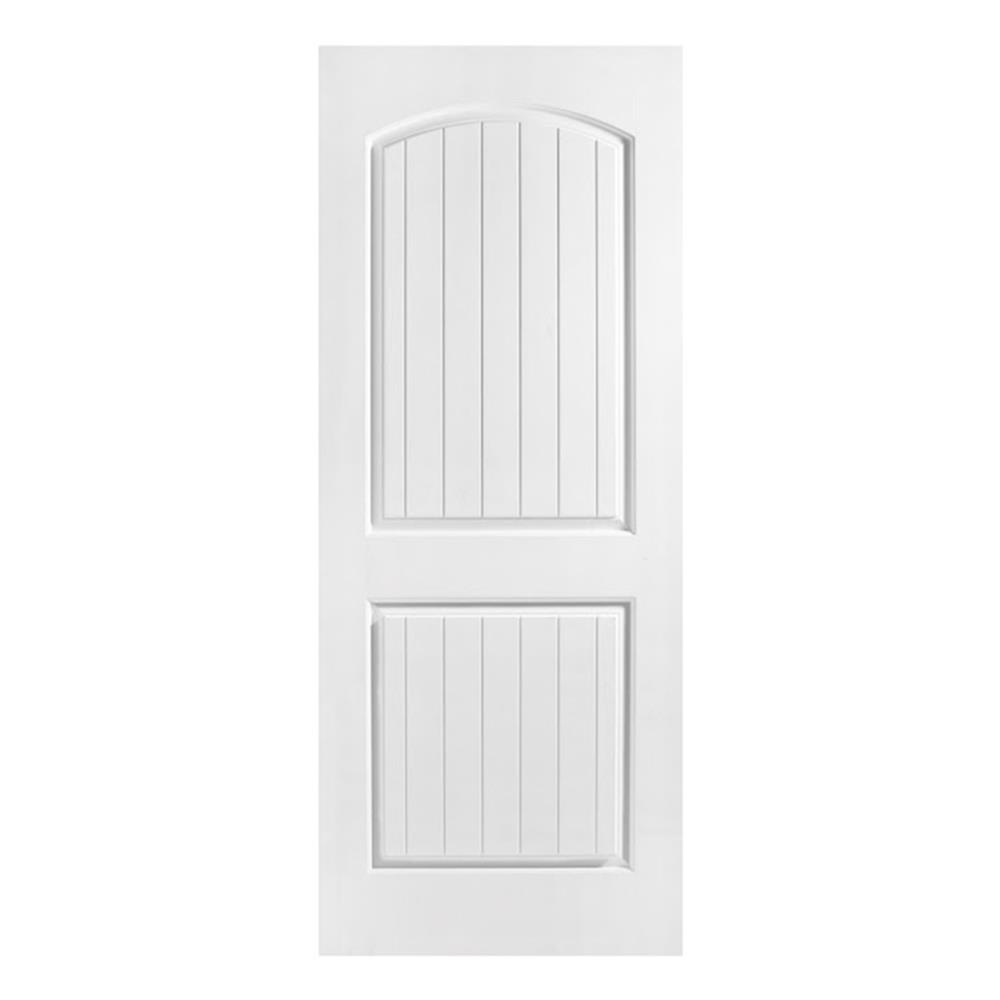 ประตูไฟเบอร์กลาส ไม่เจาะลูกบิด ECO-DOOR 2P 80x200 ซม. สีขาว
