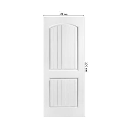 ประตูไฟเบอร์กลาส ไม่เจาะลูกบิด ECO-DOOR 2P 80x200 ซม. สีขาว_3