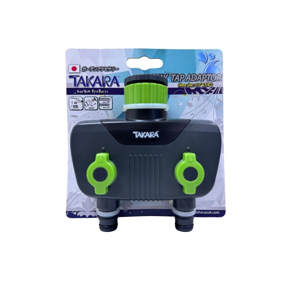 ข้อต่อก๊อกน้ำ 2 ทาง พร้อมวาล์ว TAKARA 3/4 x 1 นิ้ว