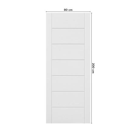 ประตูไฟเบอร์กลาส ไม่เจาะลูกบิด ECO-DOOR 9P 80x200 ซม. สีขาว_3