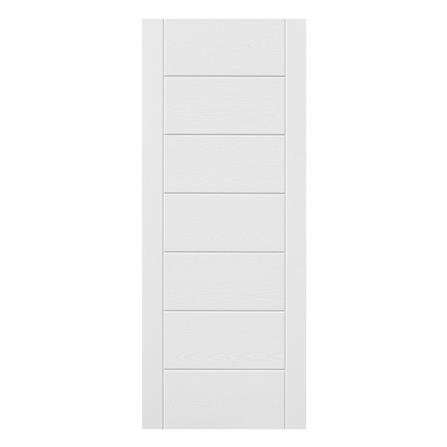 ประตูไฟเบอร์กลาส ไม่เจาะลูกบิด ECO-DOOR 9P 80x200 ซม. สีขาว_0