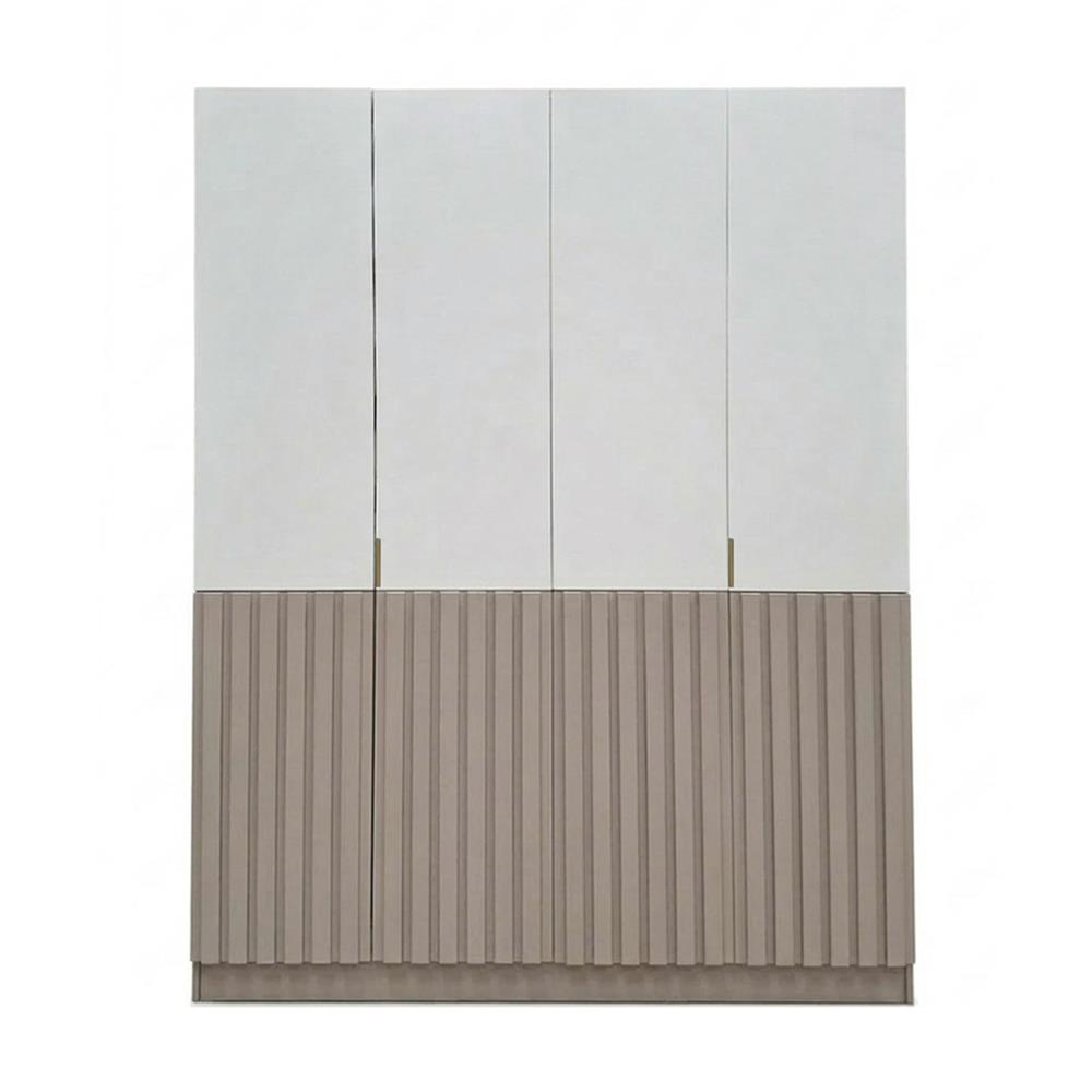 ตู้เสื้อผ้า 4 บานเปิด FURDINI RIVANO 160 ซม. สี SOFTBEIGE/ขาว