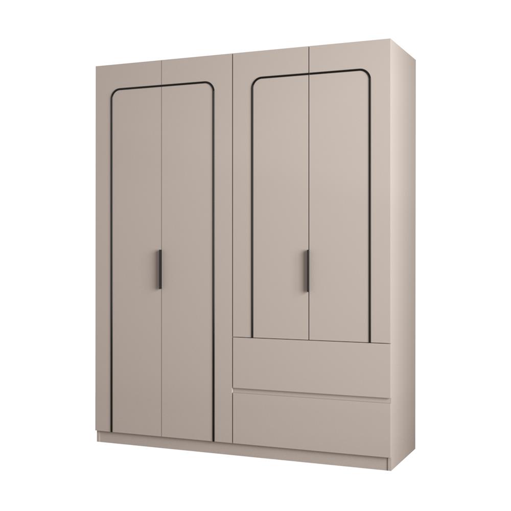 ตู้เสื้อผ้าบานเปิด FURDINI CURVER 160 ซม. สีเทา