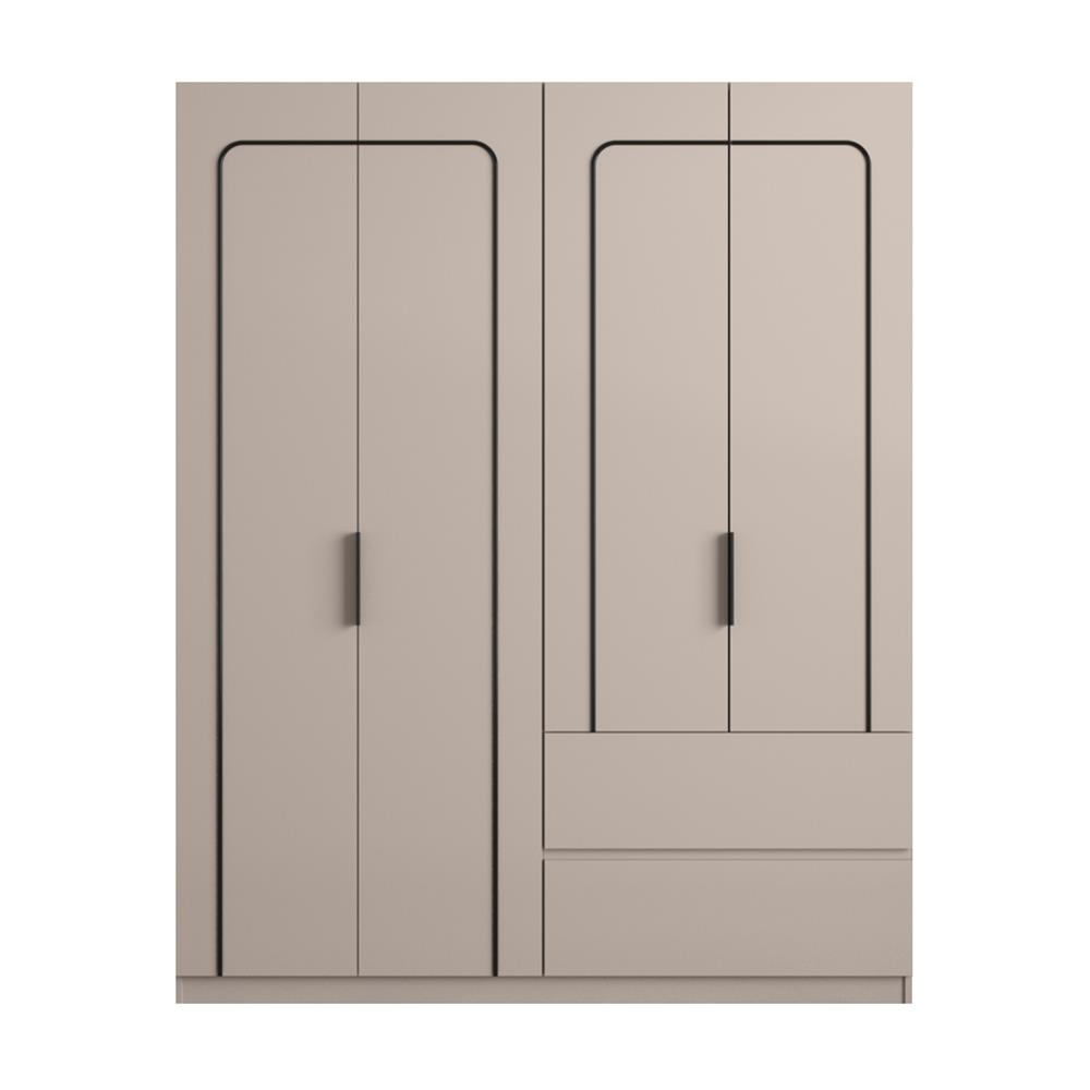 ตู้เสื้อผ้าบานเปิด FURDINI CURVER 160 ซม. สีเทา