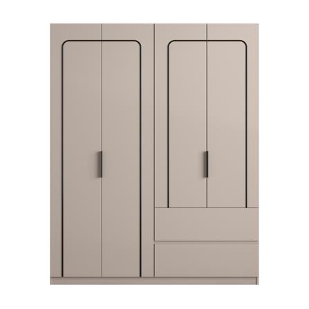 ตู้เสื้อผ้าบานเปิด FURDINI CURVER 160 ซม. สีเทา_1