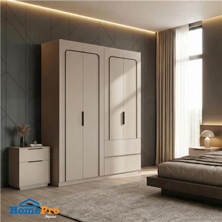 ตู้เสื้อผ้าบานเปิด FURDINI CURVER 160 ซม. สีเทา_2