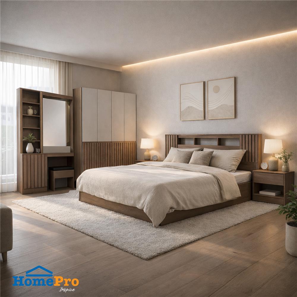 เตียง 6 ฟุต FURDINI RIVANO สี SOFTBEIGE