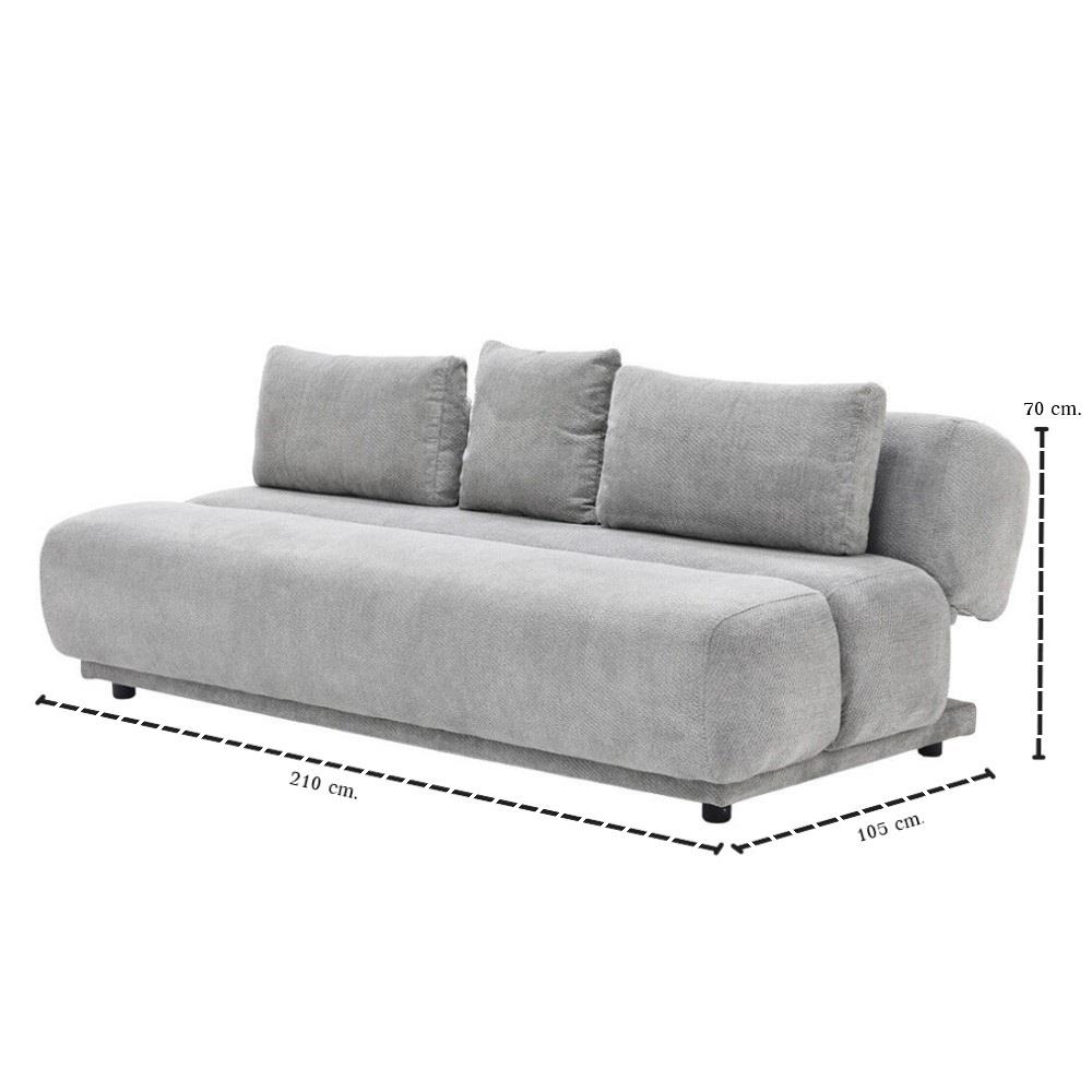 โซฟาเบด 3 ที่นั่ง SB FURNITURE CHAUNCY 19243063 สีเทา