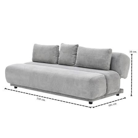 โซฟาเบด 3 ที่นั่ง SB FURNITURE CHAUNCY 19243063 สีเทา_6