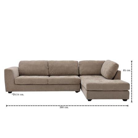 โซฟาเข้ามุมขวา SB FURNITURE LASSIE 19248638 สีน้ำตาล_5