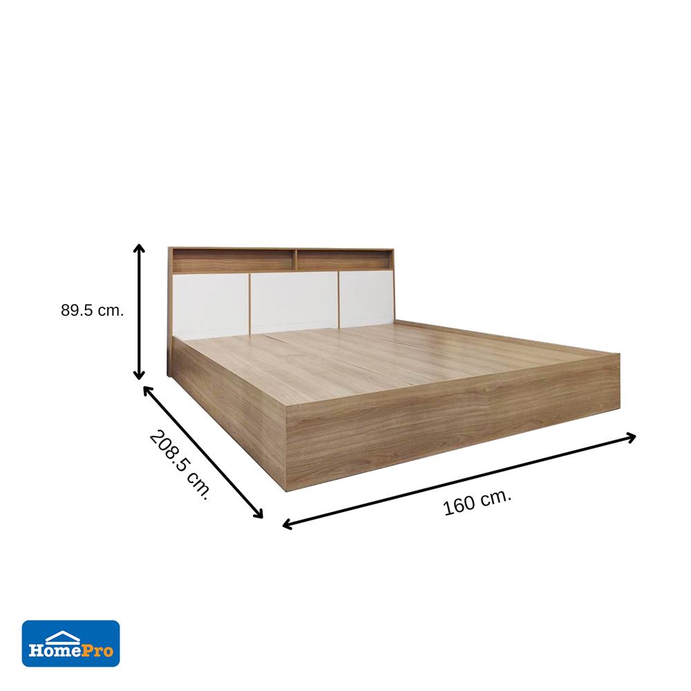 ชุดห้องนอน 5 ฟุต + ตู้เสื้อผ้า 120 ซม. FURDINI KEPT สี NT OAK/ขาว