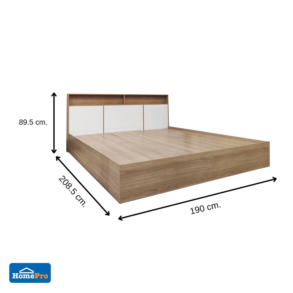 ชุดห้องนอน 6 ฟุต + ตู้เสื้อผ้า 120 ซม. FURDINI KEPT สี NT OAK/ขาว