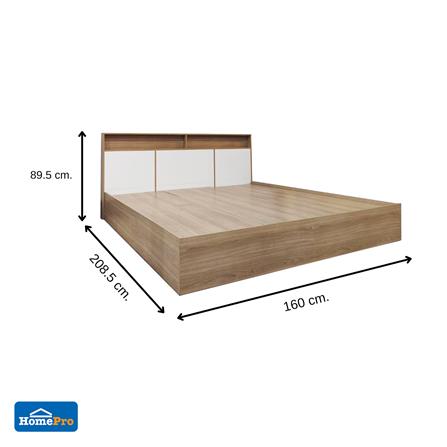 เตียง 5 ฟุต FURDINI KEPT สี NT OAK/ขาว_2