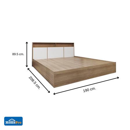 เตียง 6 ฟุต FURDINI KEPT สี NT OAK/ขาว_2