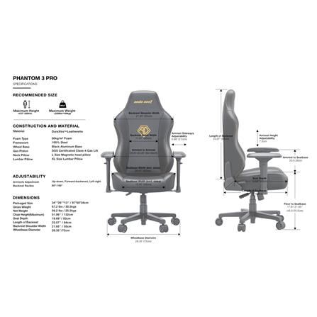 เก้าอี้เกมมิ่ง ANDA SEAT PHANTHOM 3 PRO SIZE L สีดำ_2