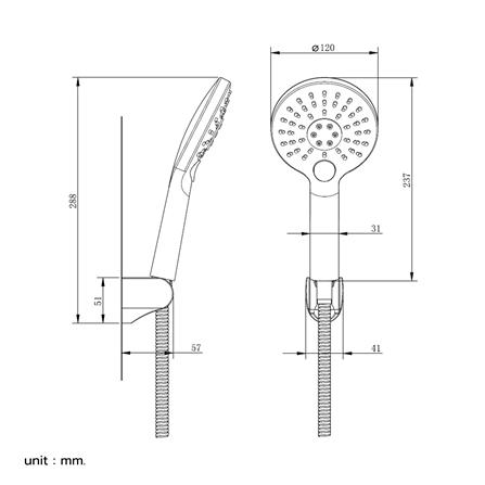 ฝักบัวสายอ่อน 3 ระดับ BEN D413-D2332_5
